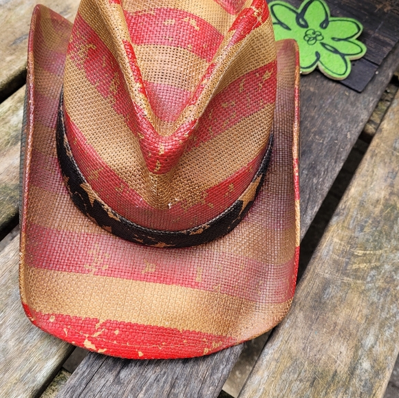 Milani Vintage Stars & Stripes American Flag Cowboy Hat - Picture 3 of 7